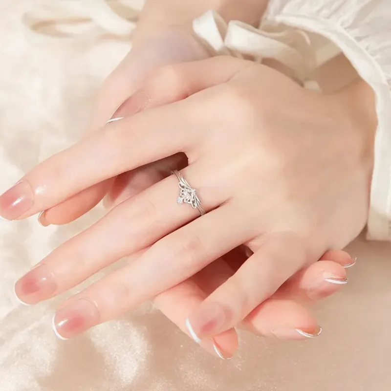 QIANCHANG S999 Fine Silver Rings Women's-2