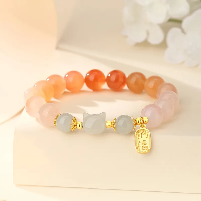 QIANCHANG Bracelets Pale Greenish White Jade Women's-1