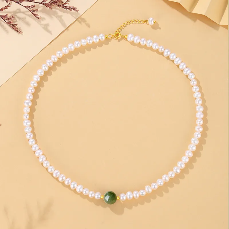 QIANCHANG Pearl Necklaces Women's-4