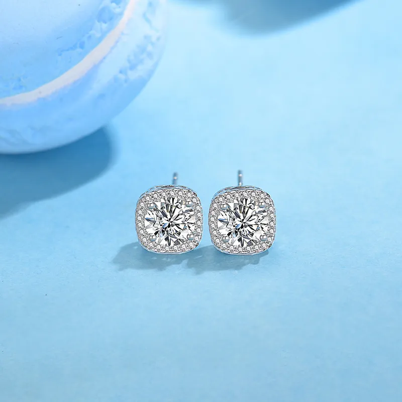 QIANCHANG S925 Silver Stud Earrings Women's-1