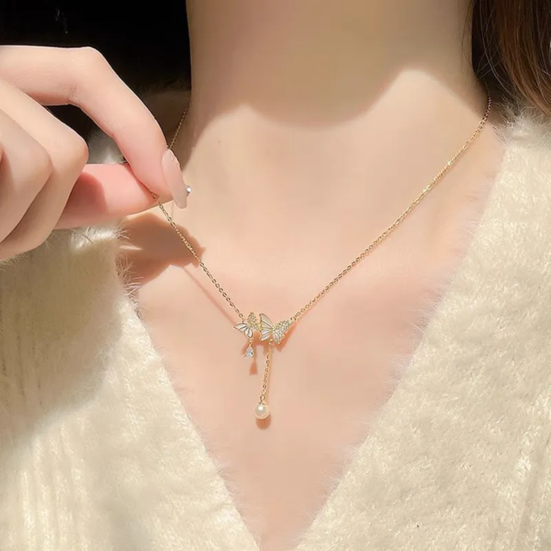 QIANCHANG S925 Silver Necklaces Women's-4