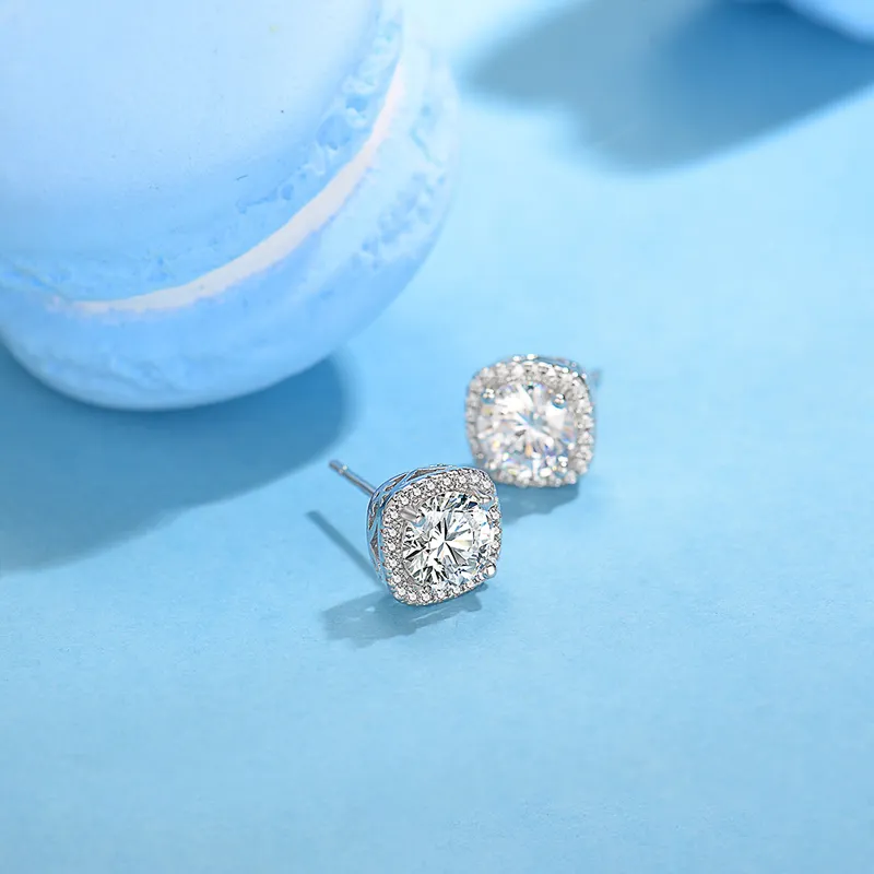QIANCHANG S925 Silver Stud Earrings Women's-2