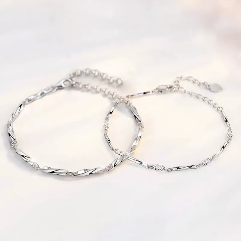 QIANCHANG S925 Silver Bracelets Unisex-1