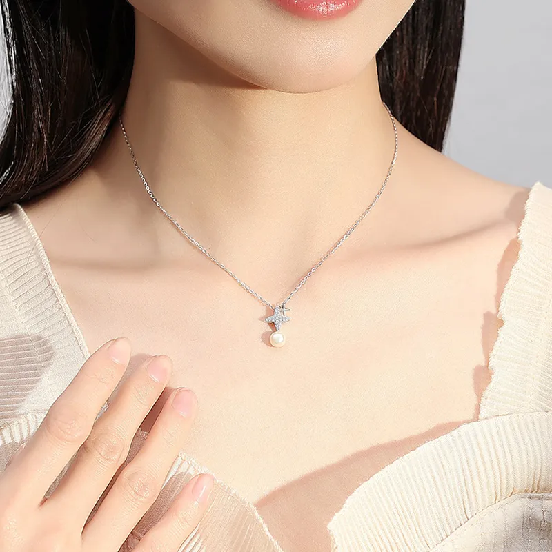 QIANCHANG Pearl Necklaces Women's-4