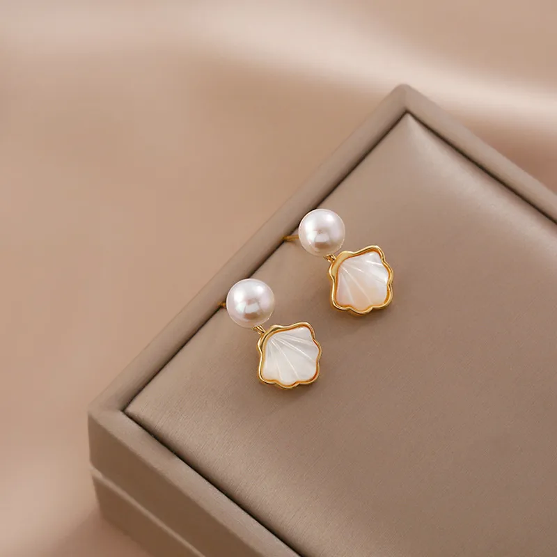 QIANCHANG Freshwater Pearl Earrings Women's-2