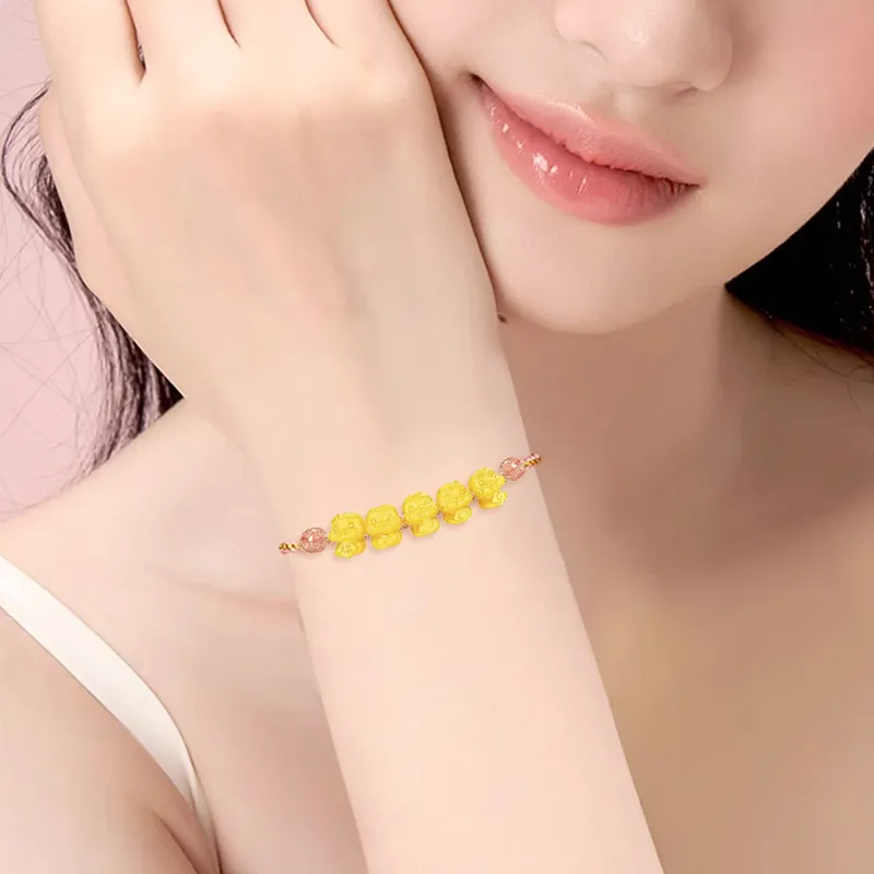 QIANCHANG Gold Bracelet Unisex-2