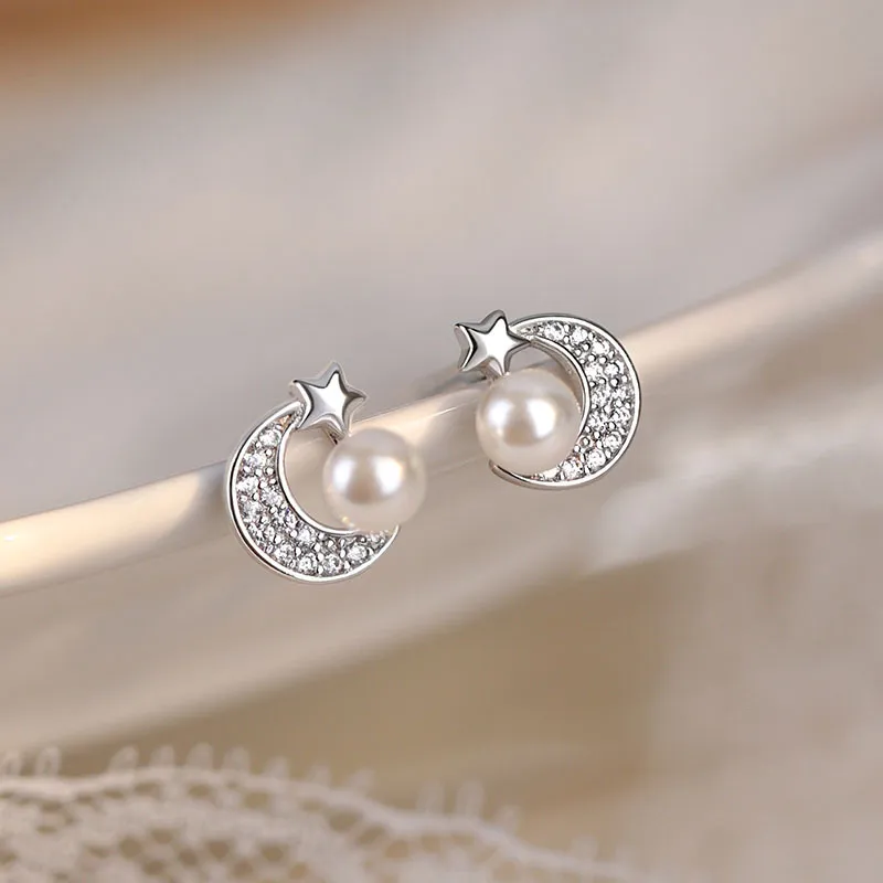 QIANCHANG Freshwater Pearl Stud Earrings Women's-6