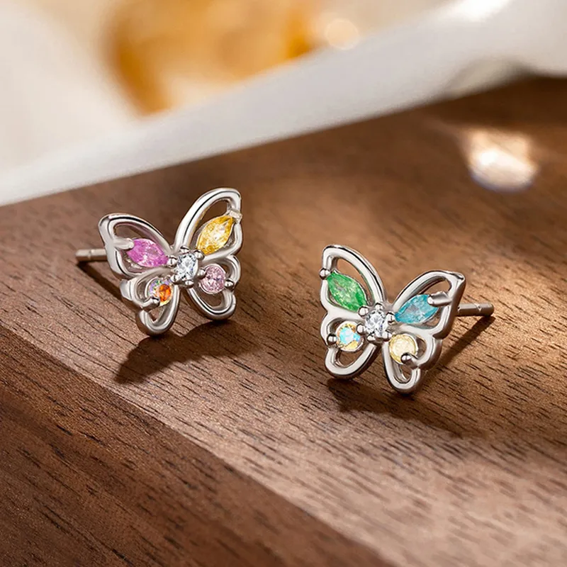 QIANCHANG S999 Fine Silver Stud Earrings Women's-3