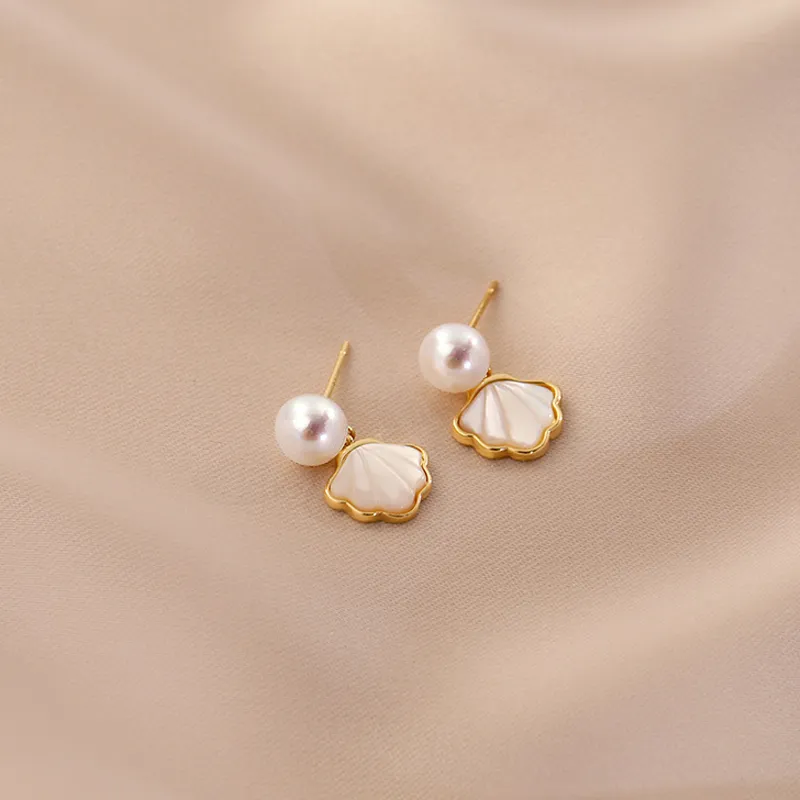 QIANCHANG Freshwater Pearl Earrings Women's-3