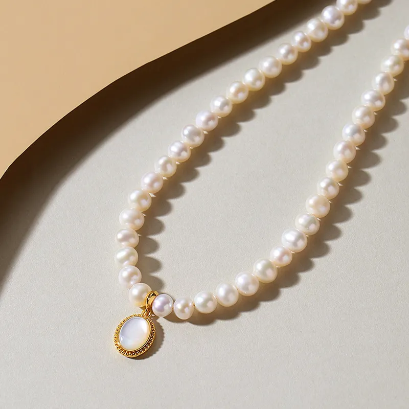QIANCHANG Pearl Necklaces Women's-6