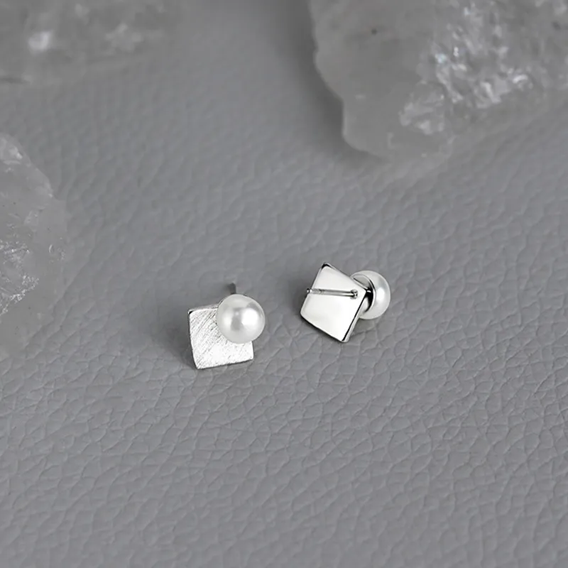 QIANCHANG S925 Silver Stud Earrings Women's-3