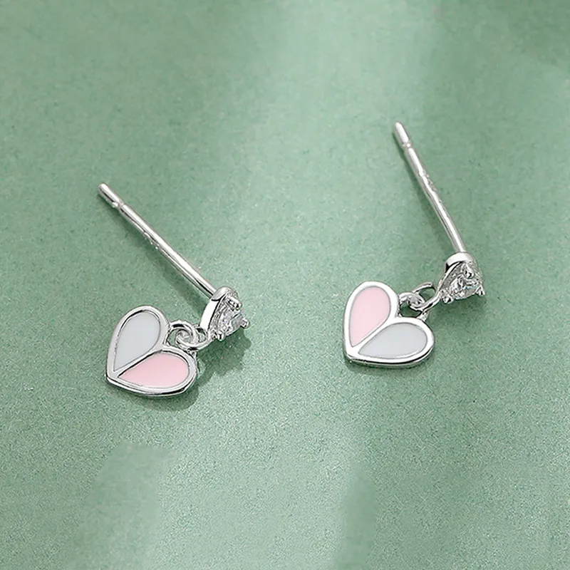 QIANCHANG S999 Fine Silver Stud Earrings Women's-4
