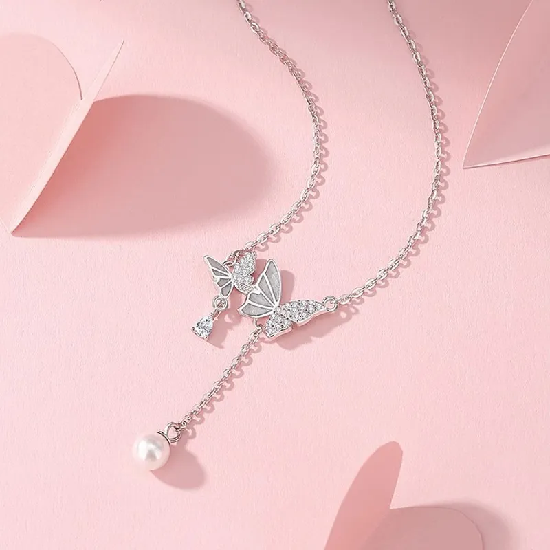 QIANCHANG S925 Silver Necklaces Women's-2