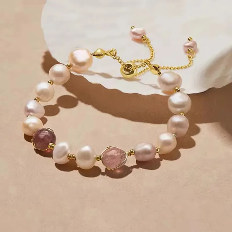 QIANCHANG Freshwater Pearl Bracelets Women's-6