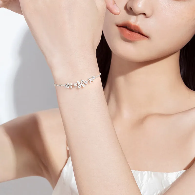 QIANCHANG S925 Silver Bracelets Women's-2
