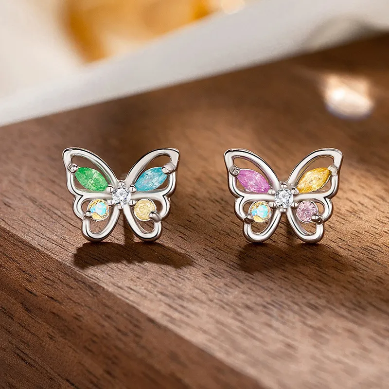 QIANCHANG S999 Fine Silver Stud Earrings Women's-1
