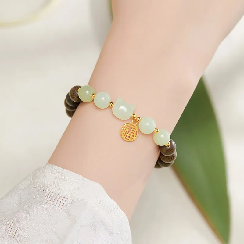 QIANCHANG Bracelets White Jade/Pale Greenish White Jade Women's-5