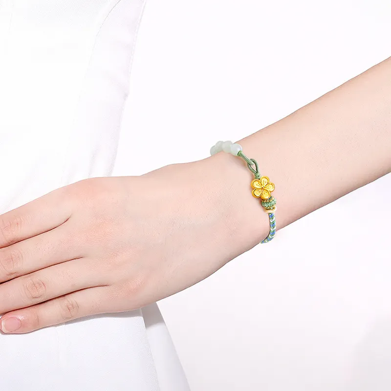 QIANCHANG Hetian Jade Bracelets White Jade Women's-4