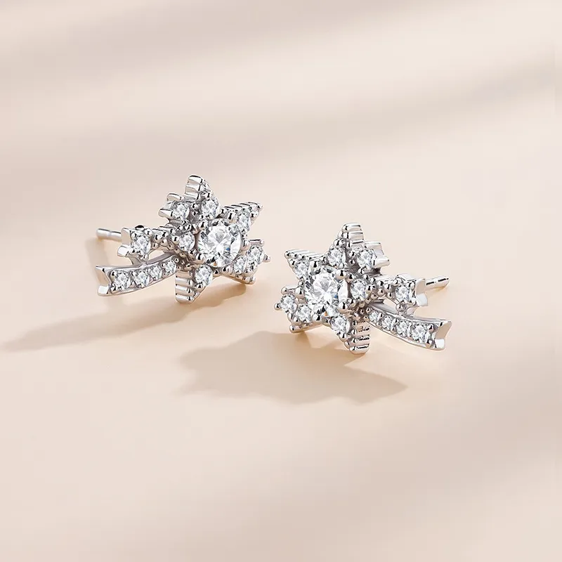 QIANCHANG S999 Fine Silver Stud Earrings Women's-4