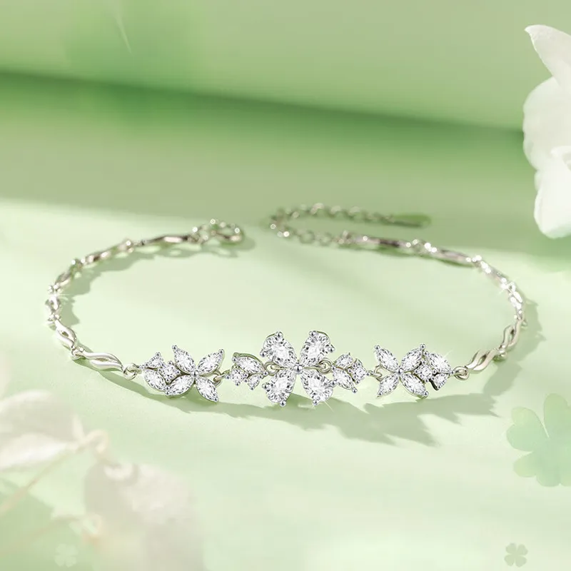 QIANCHANG S925 Silver Bracelets Women's-4