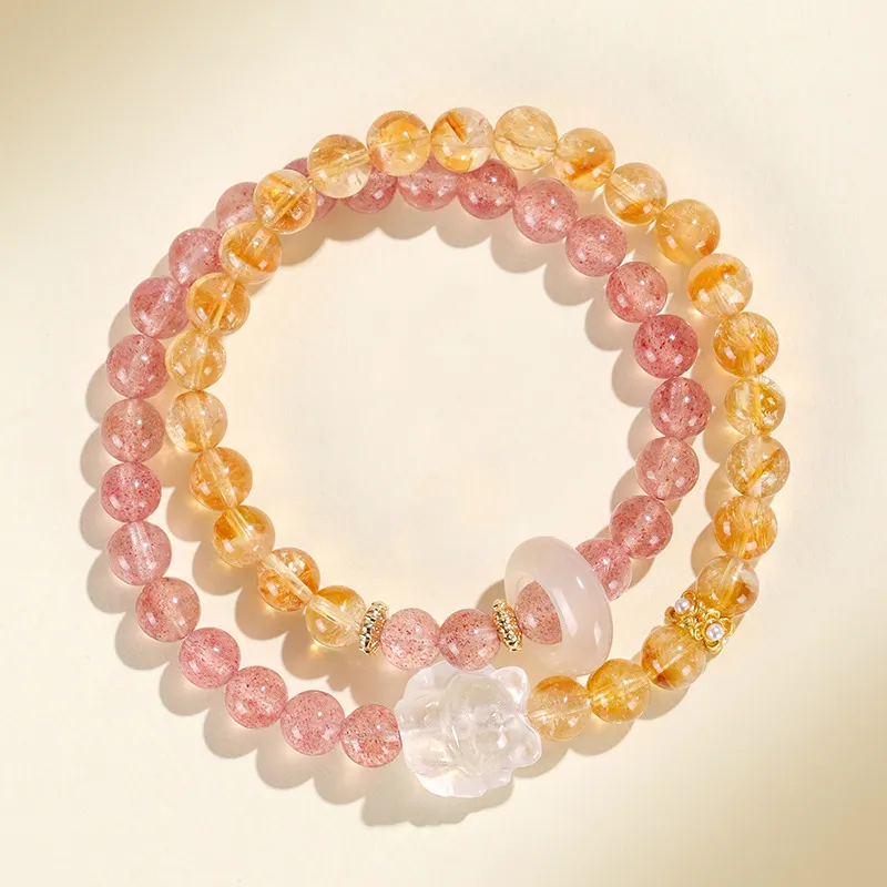 QIANCHANG Crystal Jade Bracelets Women's-6