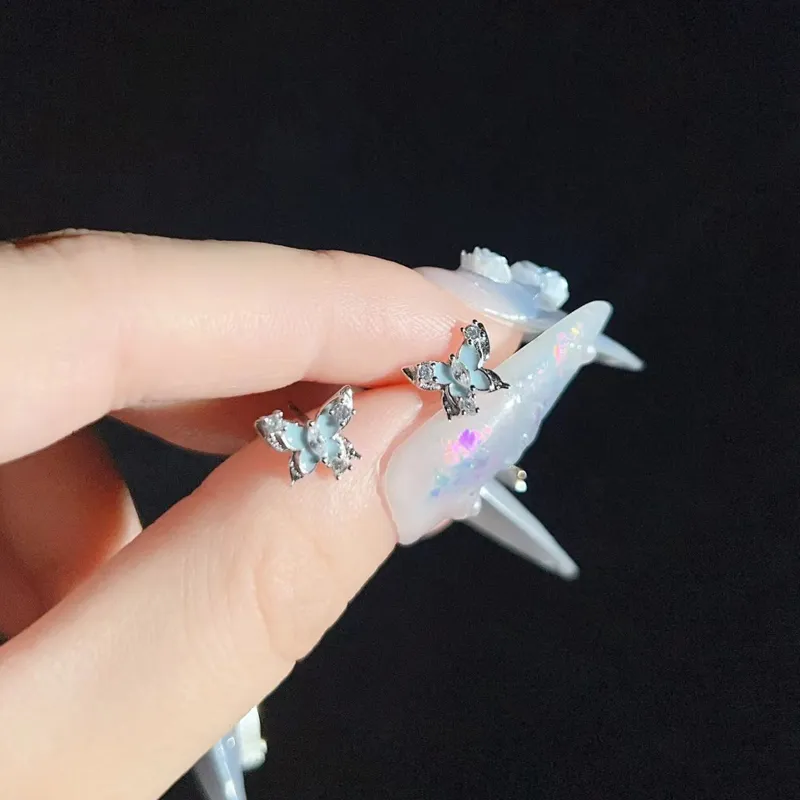 QIANCHANG S925 Silver Stud Earrings Women's-4