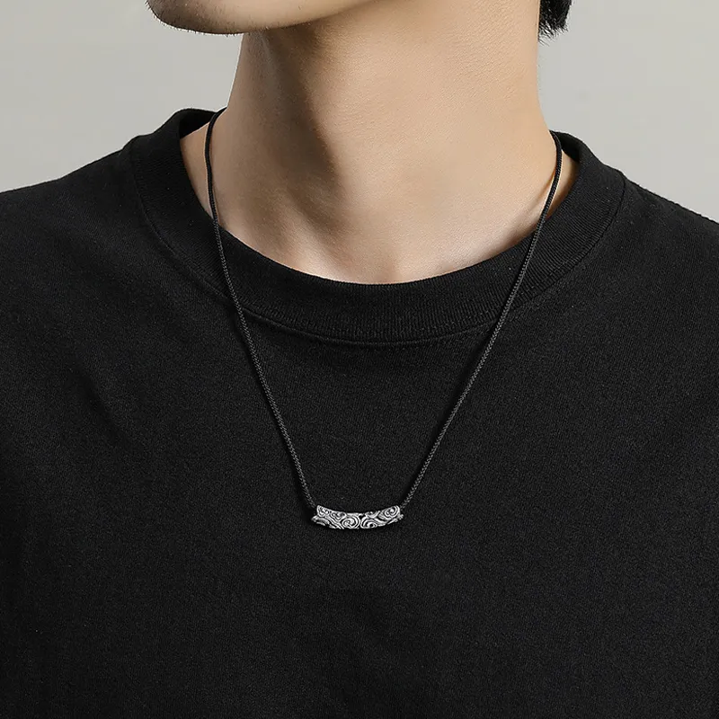 QIANCHANG S999 Fine Silver Necklaces Men's-2