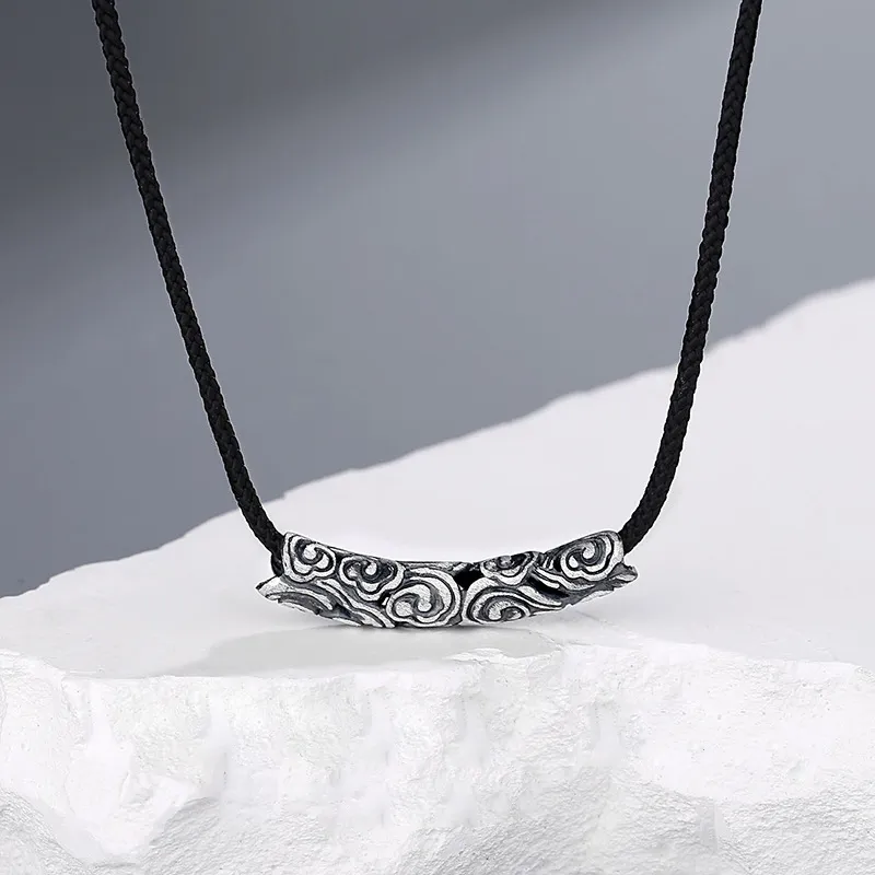 QIANCHANG S999 Fine Silver Necklaces Men's-6