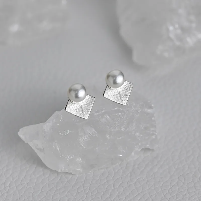 QIANCHANG S925 Silver Stud Earrings Women's-5