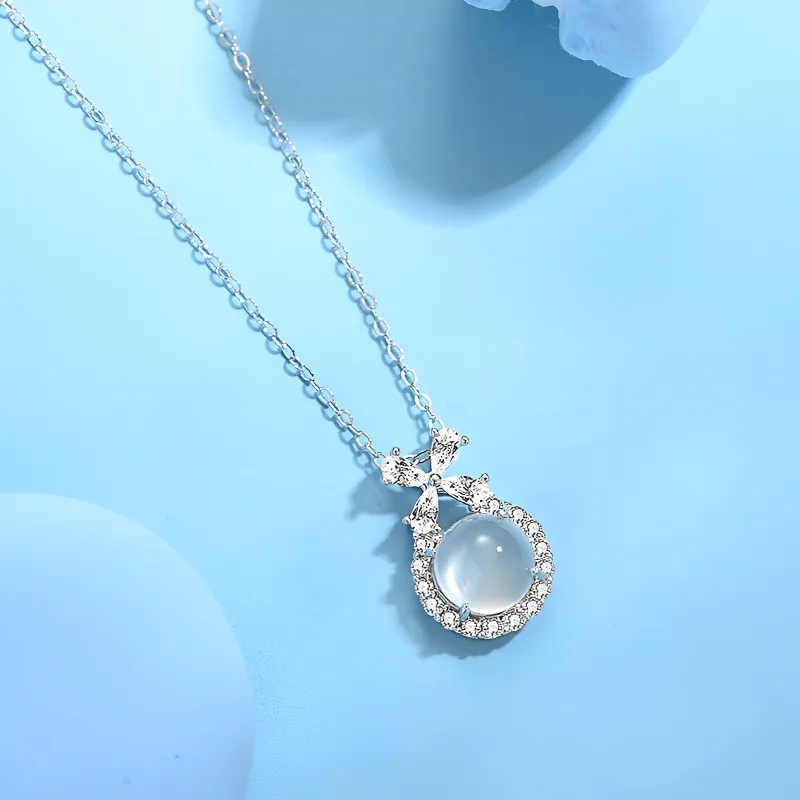 QIANCHANG Chalcedony Necklaces Women's-3