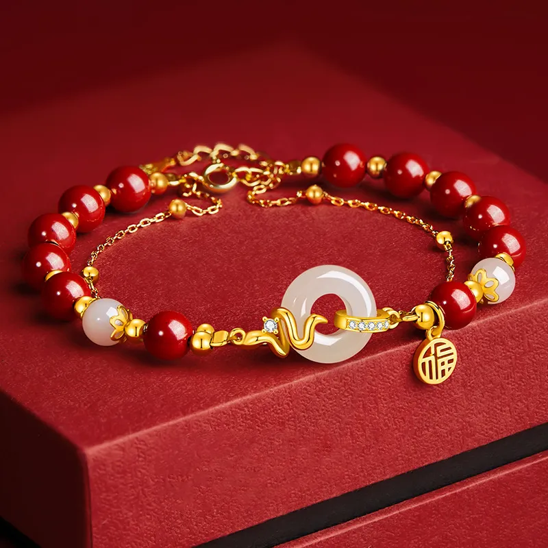 QIANCHANG Hetian Jade Bracelets Pale Greenish White Jade Women's-2