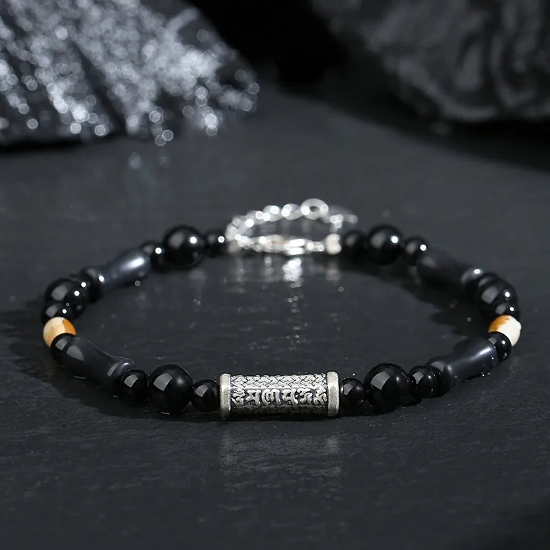 QIANCHANG Obsidian Bracelets Men's-6