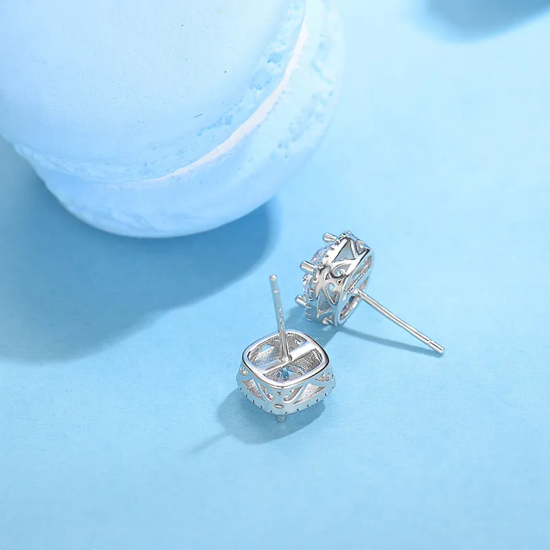 QIANCHANG S925 Silver Stud Earrings Women's-4