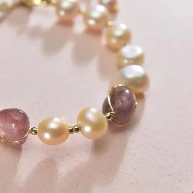QIANCHANG Freshwater Pearl Bracelets Women's-5