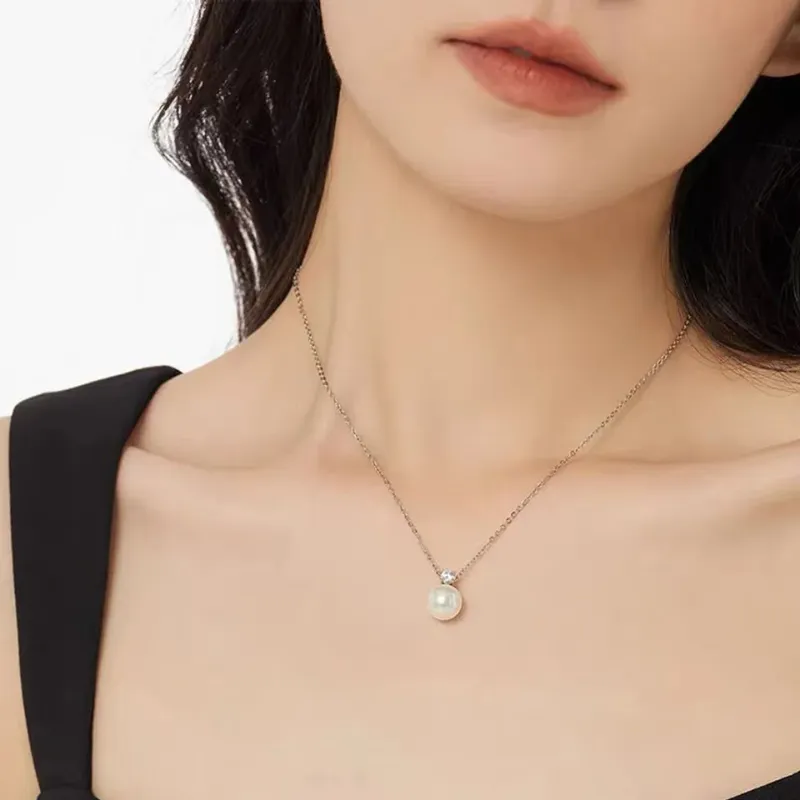 QIANCHANG Freshwater Pearl Necklaces Women's-5
