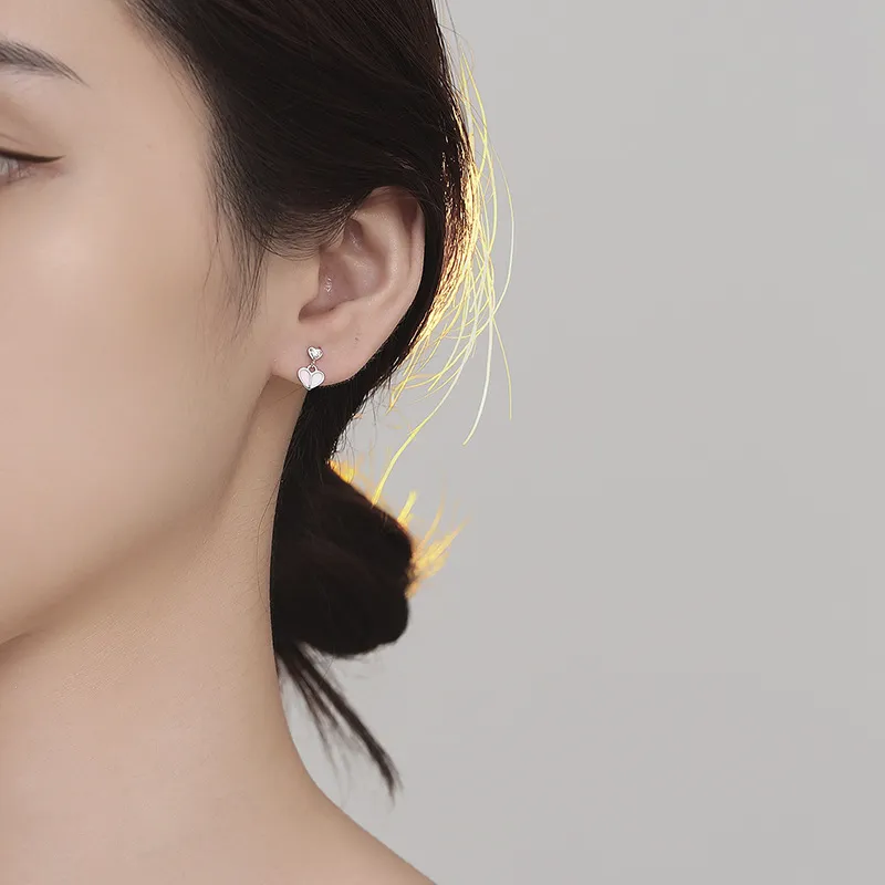 QIANCHANG S999 Fine Silver Stud Earrings Women's-1