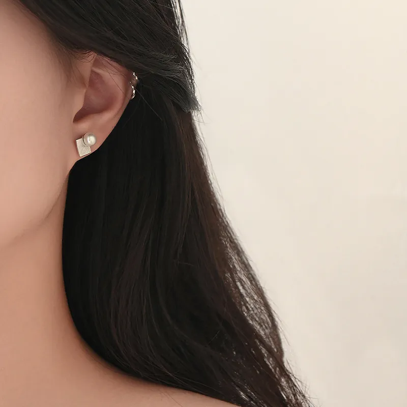 QIANCHANG S925 Silver Stud Earrings Women's-2