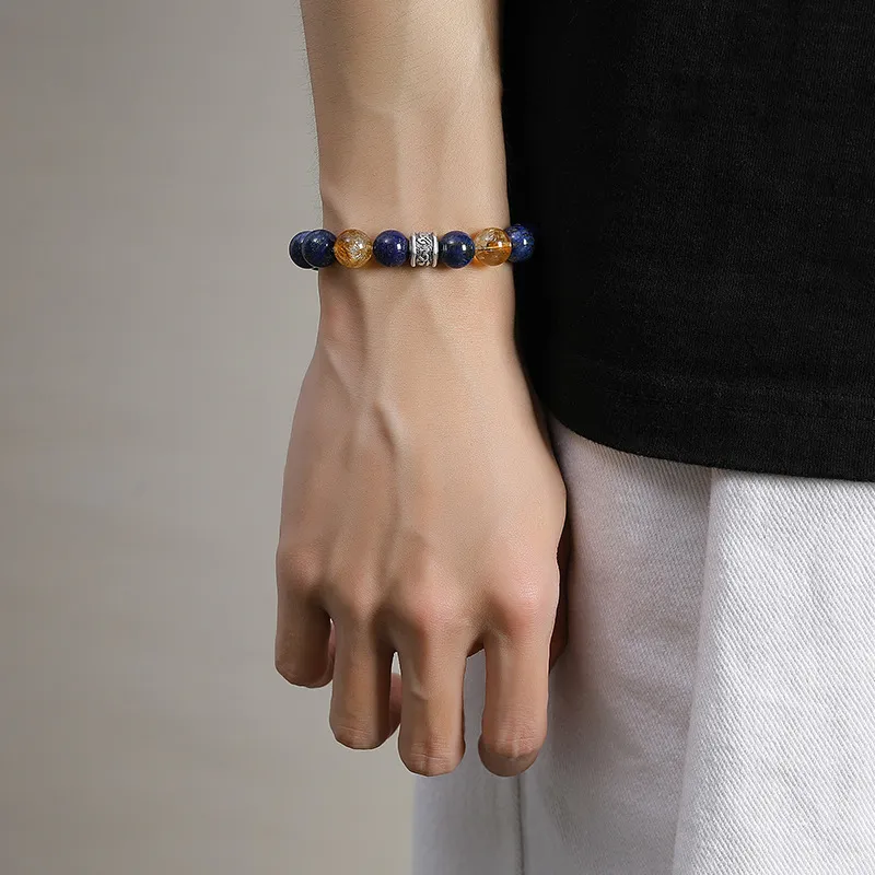 QIANCHANG Obsidian Bracelets Men's-5