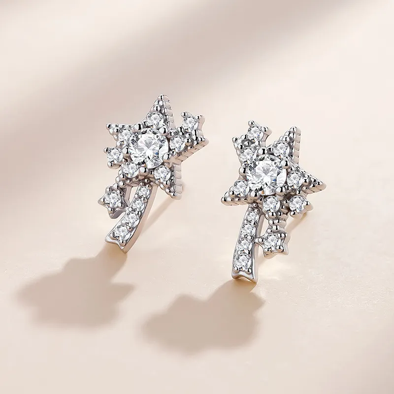 QIANCHANG S999 Fine Silver Stud Earrings Women's-3