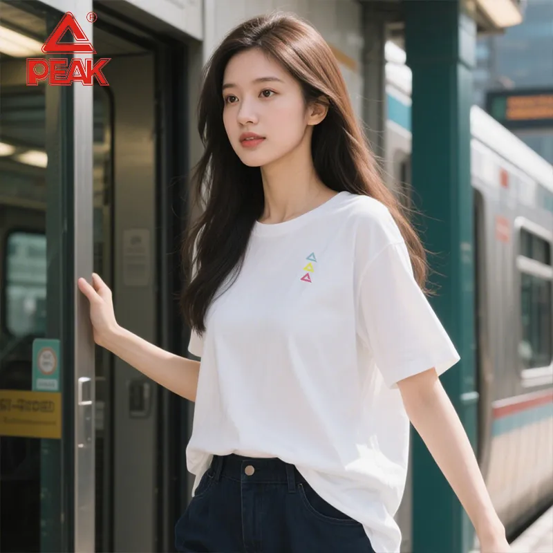 PEAK T-Shirts Unisex White-2