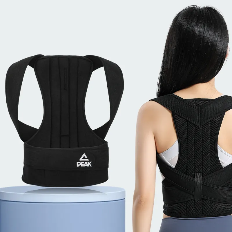 PEAK Back Support Braces Fitness Breathable Protective Black Polyester Unisex-3