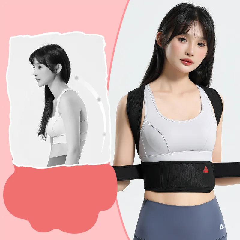 PEAK Back Support Braces Fitness Breathable Protective Black Polyester Unisex-4