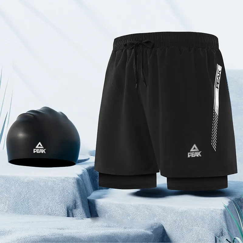 PEAK Swimming Equipment Sets Seaside Beach Vacation With Hot Spring Relaxation Men's Black-2