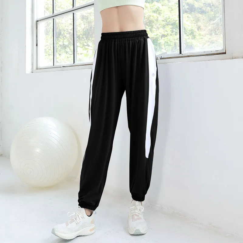 PEAK Casual Pants Women's Black White-2