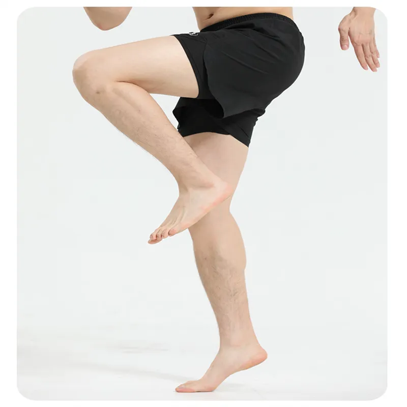 PEAK Swimming Sets Polyester Seaside Beach Vacation With Hot Spring Relaxation Men's Black-1