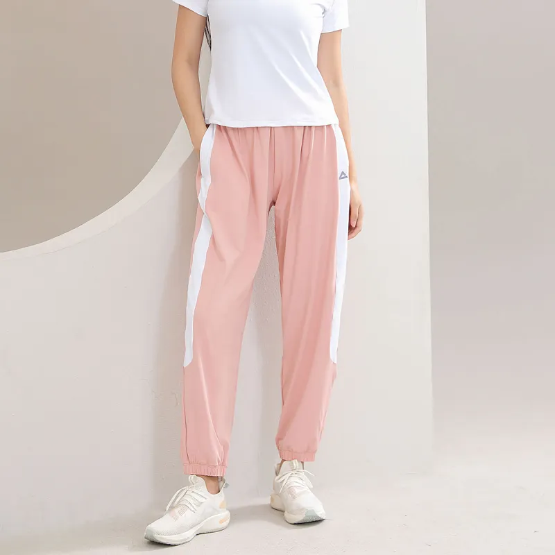 PEAK Casual Pants Women's Pink White-1