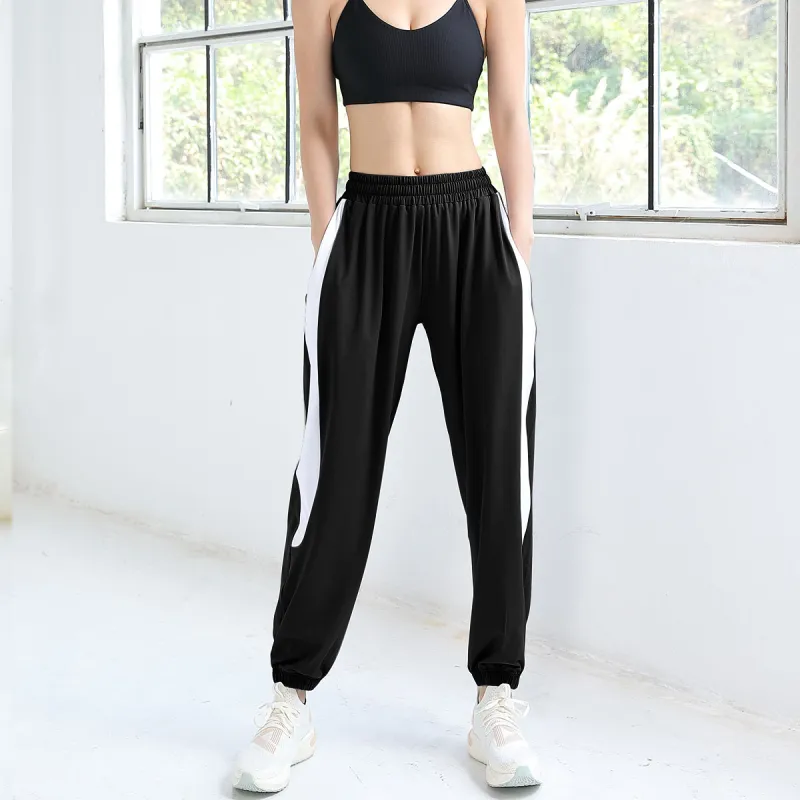 PEAK Casual Pants Women's Black White-1