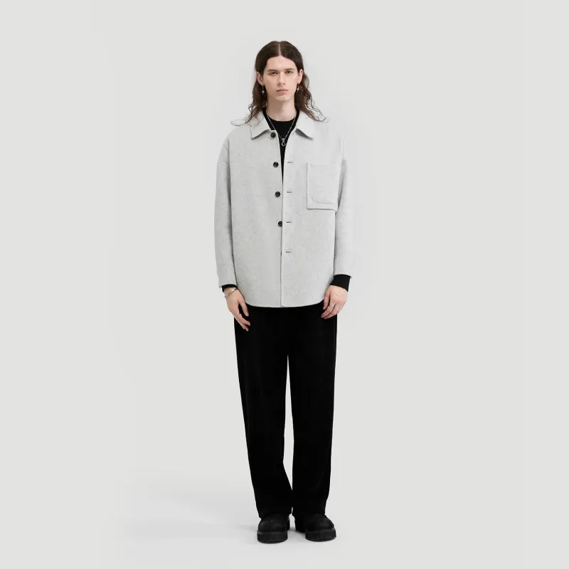 HERBEL Trench Coat Men's Light Gray-4