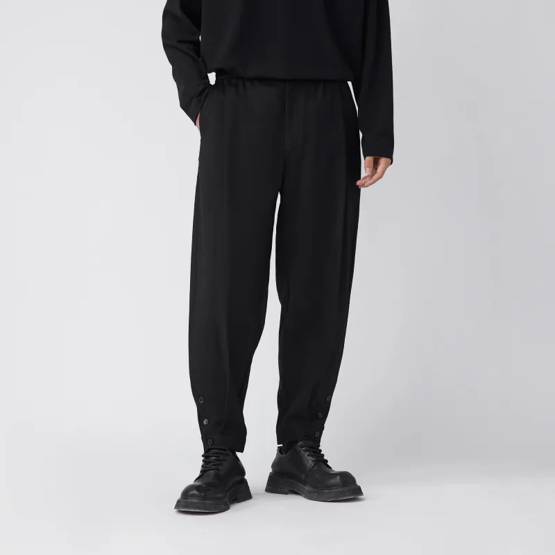 HERBEL Casual Pants Men's Black-6