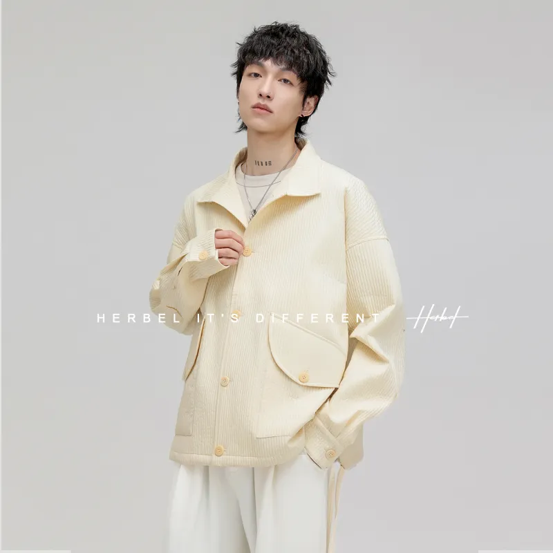 HERBEL Jackets Coats Men's Beige-5